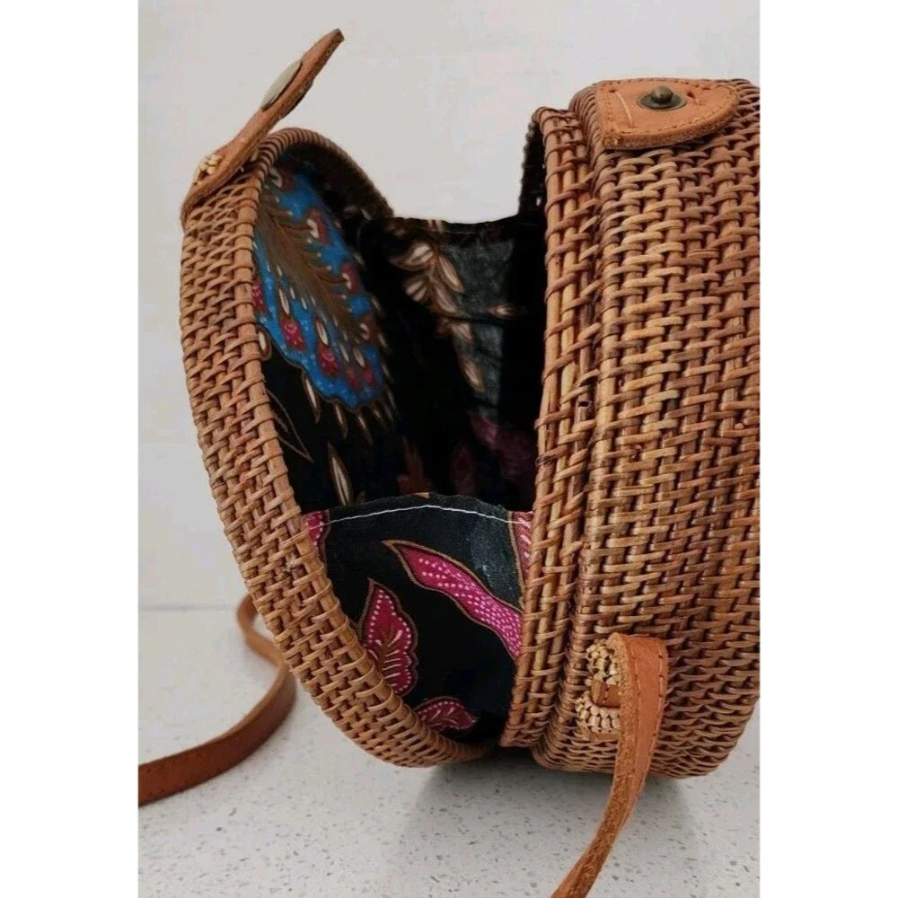 Made In Bali Rattan Crossbody Bag 8